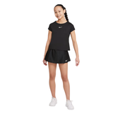Girl's Nike Court Dri-Fit Victory Tennis Skirt : Black | White