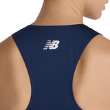Women's Tournament Tank : Navy with White
