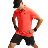 Men's Nike Court Dri-Fit Tennis Polo : Bright Crimson | Black